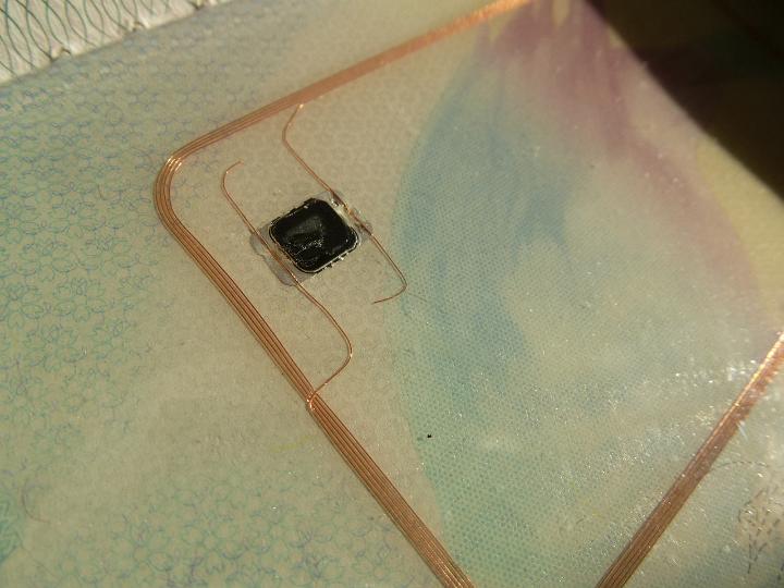Modern Scanner Technology Concept - Close up Biometric Device for Passport.
